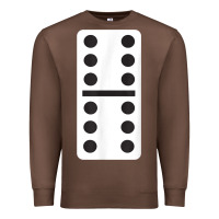 Chestnut double six dominoes tshirt halloween costume 6 6 domino game t shirt Premium Sweatshirt - baoMotion