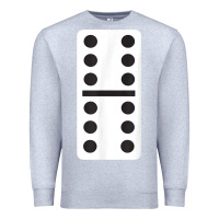 Heather Grey double six dominoes tshirt halloween costume 6 6 domino game t shirt Premium Sweatshirt - baoMotion