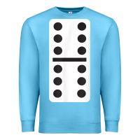 Ocean Blue double six dominoes tshirt halloween costume 6 6 domino game t shirt Premium Sweatshirt - baoMotion
