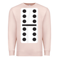 Pale Pink double six dominoes tshirt halloween costume 6 6 domino game t shirt Premium Sweatshirt - baoMotion