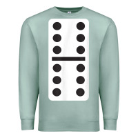Seafoam double six dominoes tshirt halloween costume 6 6 domino game t shirt Premium Sweatshirt - baoMotion