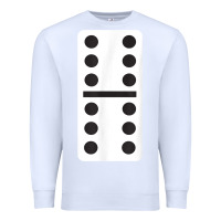 White double six dominoes tshirt halloween costume 6 6 domino game t shirt Premium Sweatshirt - baoMotion