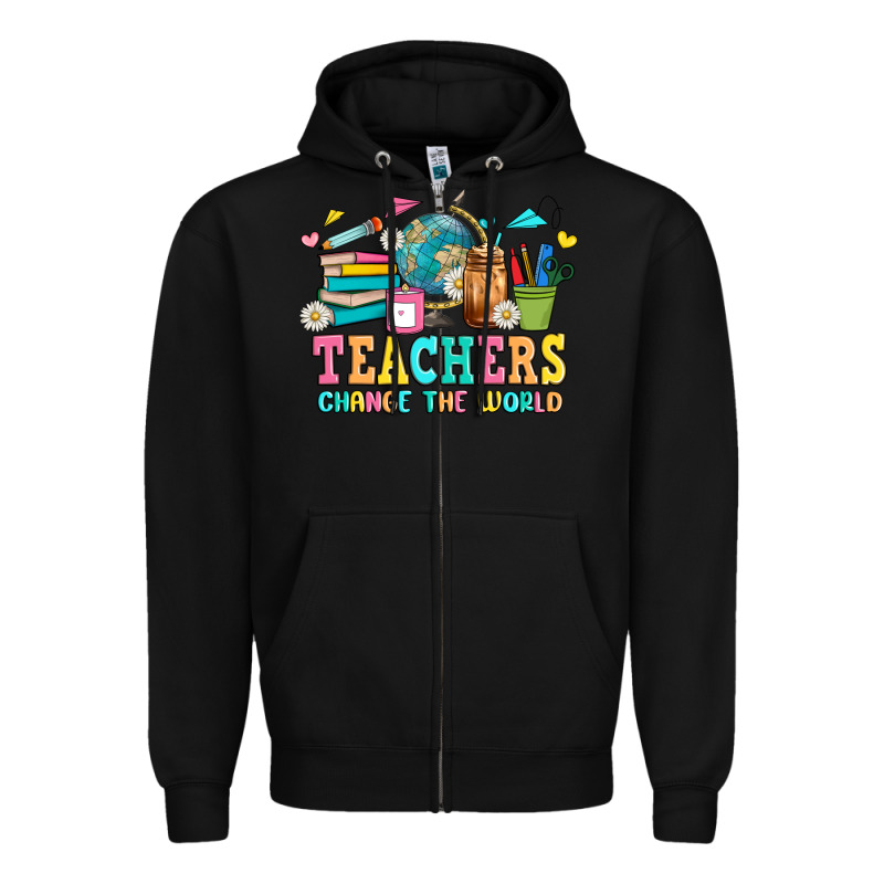 Custom Teacher Zipper Hoodie by JahusDesignShop | Teevron