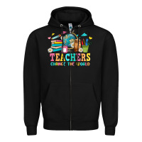 Black custom teacher Zipper Hoodie - JahusDesignShop