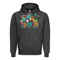 Charcoal Heather custom teacher Zipper Hoodie - JahusDesignShop