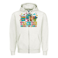 Oatmeal Heather custom teacher Zipper Hoodie - JahusDesignShop