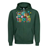 Sports Green custom teacher Zipper Hoodie - JahusDesignShop
