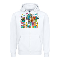 White custom teacher Zipper Hoodie - JahusDesignShop