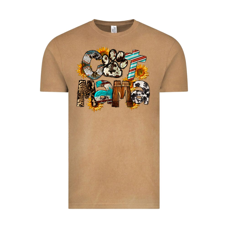 Western Cat Mama Mother's Day Vintage Tee by FaDigitalArtStudio | Teevron