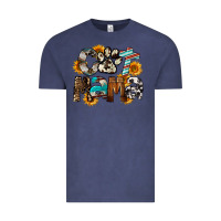 Vintage Denim Western Cat Mama Mother's Day Vintage Tee - FaDigitalArtStudio
