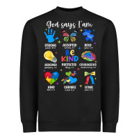 Black god says i am autism Heavyweight Sweatshirt - JahusDesignShop