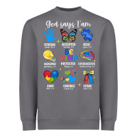 God Says I Am Autism Heavyweight Sweatshirt | Teevron