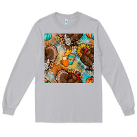 Moon Dust thanksgiving turkey seamless pattern Long Sleeve Tee - BundleAndBundleShop
