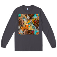 Smoke thanksgiving turkey seamless pattern Long Sleeve Tee - BundleAndBundleShop