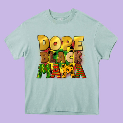 Dope Black Mama Juneteenth Heavy Core Tee Designed By Cowgirlartshop