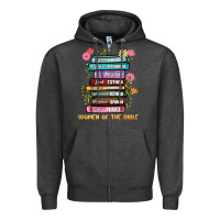 Charcoal Heather the original women of the bible books full color Zipper Hoodie - JahusDesignShop