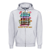 Heather Grey the original women of the bible books full color Zipper Hoodie - JahusDesignShop