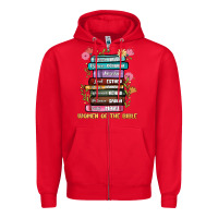 Red the original women of the bible books full color Zipper Hoodie - JahusDesignShop