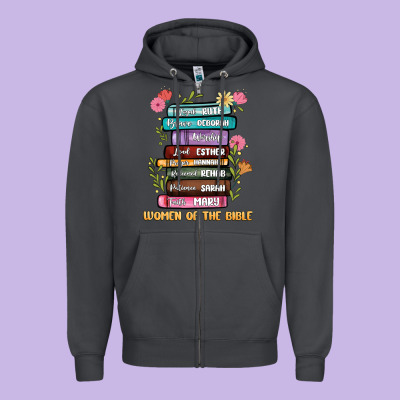The Original Women Of The Bible Books Full Color Zipper Hoodie Designed By Jahusdesignshop