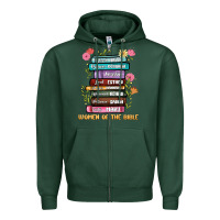 Sports Green the original women of the bible books full color Zipper Hoodie - JahusDesignShop