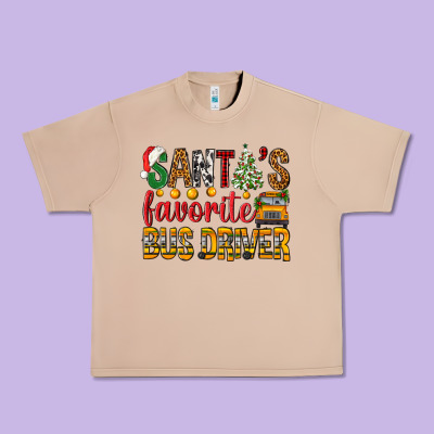 Santa's Favorite Bus Driver Urban Heavy Tee Designed By Bundleandbundleshop