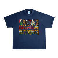 Navy Santa's Favorite Bus Driver Urban Heavy Tee - BundleAndBundleShop