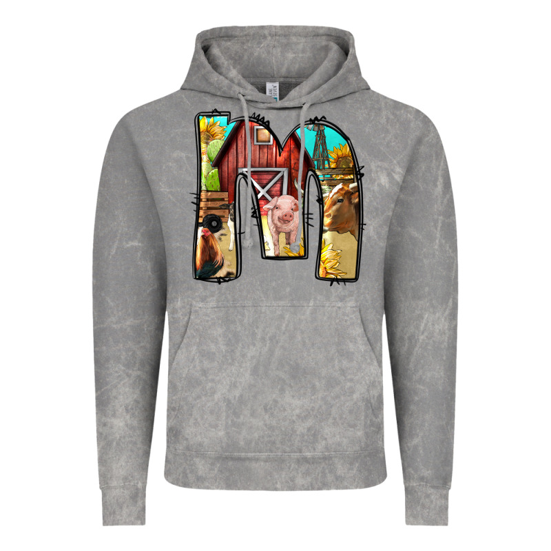 Farm Life Alphabet Lowercase Letters M Vintage Hoodie by BundleAndBundleShop | Teevron
