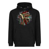 Black indian headdress Heavyweight Hoodie - JahusDesignShop