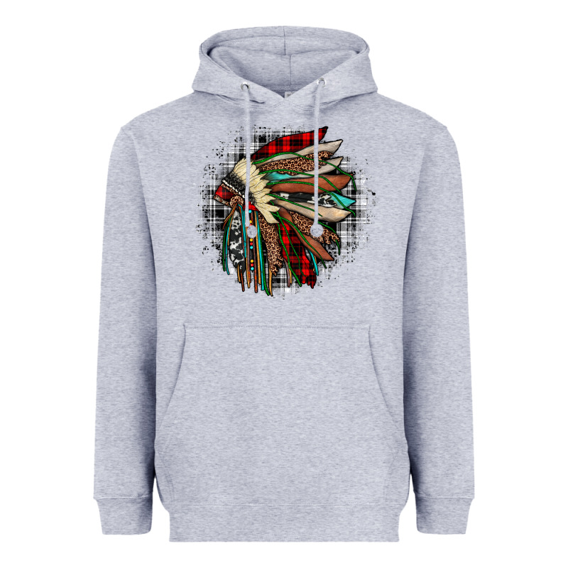 Indian Headdress Heavyweight Hoodie by JahusDesignShop | Teevron