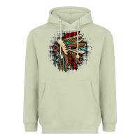 Matcha indian headdress Heavyweight Hoodie - JahusDesignShop