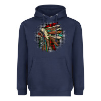 Navy indian headdress Heavyweight Hoodie - JahusDesignShop