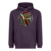 Plum indian headdress Heavyweight Hoodie - JahusDesignShop