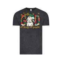 Vintage Black with god all things are possible with snowman bbs Vintage Tee - BundleAndBundleShop