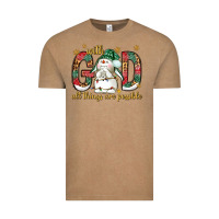With God All Things Are Possible With Snowman Bbs Vintage Tee | Teevron