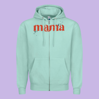 Mama Stronger Than The Storm Zipper Hoodie Designed By Jahusdesignshop