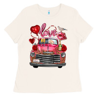 Western Valentines Day Truck Love Bird Letter Ladies Tee | Teevron