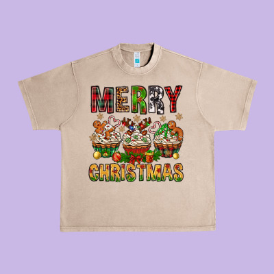 Merry Christmas With Cupcake Bbs Urban Heavy Tee Designed By Bundleandbundleshop