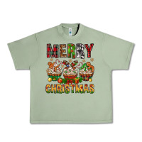 Oil Green merry christmas with cupcake bbs Urban Heavy Tee - BundleAndBundleShop