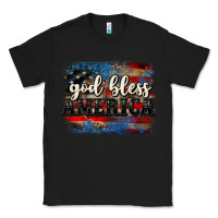 Black God bless America  4th of July Classic Tee - CowGirlArtShop
