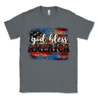 Charcoal Heather God bless America  4th of July Classic Tee - CowGirlArtShop