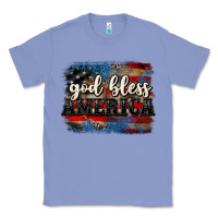 Colony Blue God bless America  4th of July Classic Tee - CowGirlArtShop