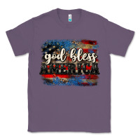 Lavender God bless America  4th of July Classic Tee - CowGirlArtShop