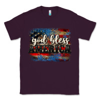 Plum God bless America  4th of July Classic Tee - CowGirlArtShop