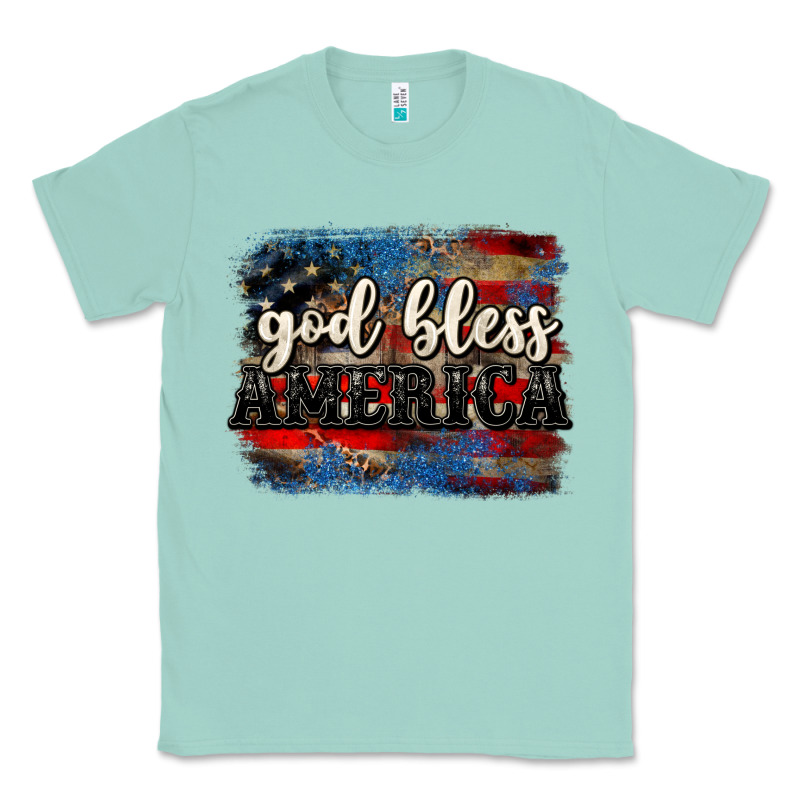 God Bless America  4th Of July Classic Tee by CowGirlArtShop | Teevron