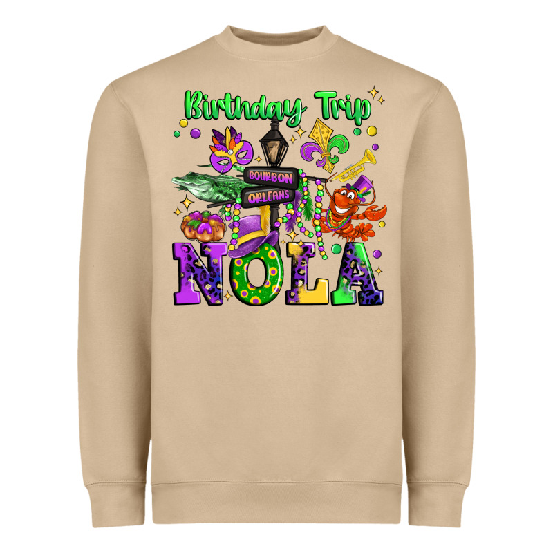 Birthday Trip Nola Heavyweight Sweatshirt by JahusDesignShop | Teevron
