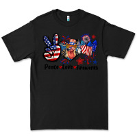 Black Peace love fireworks 4th of july Premium Tee - CowGirlArtShop
