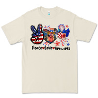 Bone Peace love fireworks 4th of july Premium Tee - CowGirlArtShop