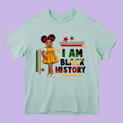 I Am Black History Black Girl Peekaboo Juneteenth Heavy Core Tee Designed By Cowgirlartshop