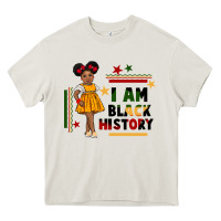 Cream i am black history black girl peekaboo juneteenth Heavy Core Tee - CowGirlArtShop