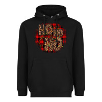Black ho ho ho wood slice ornament Heavyweight Hoodie - JahusDesignShop